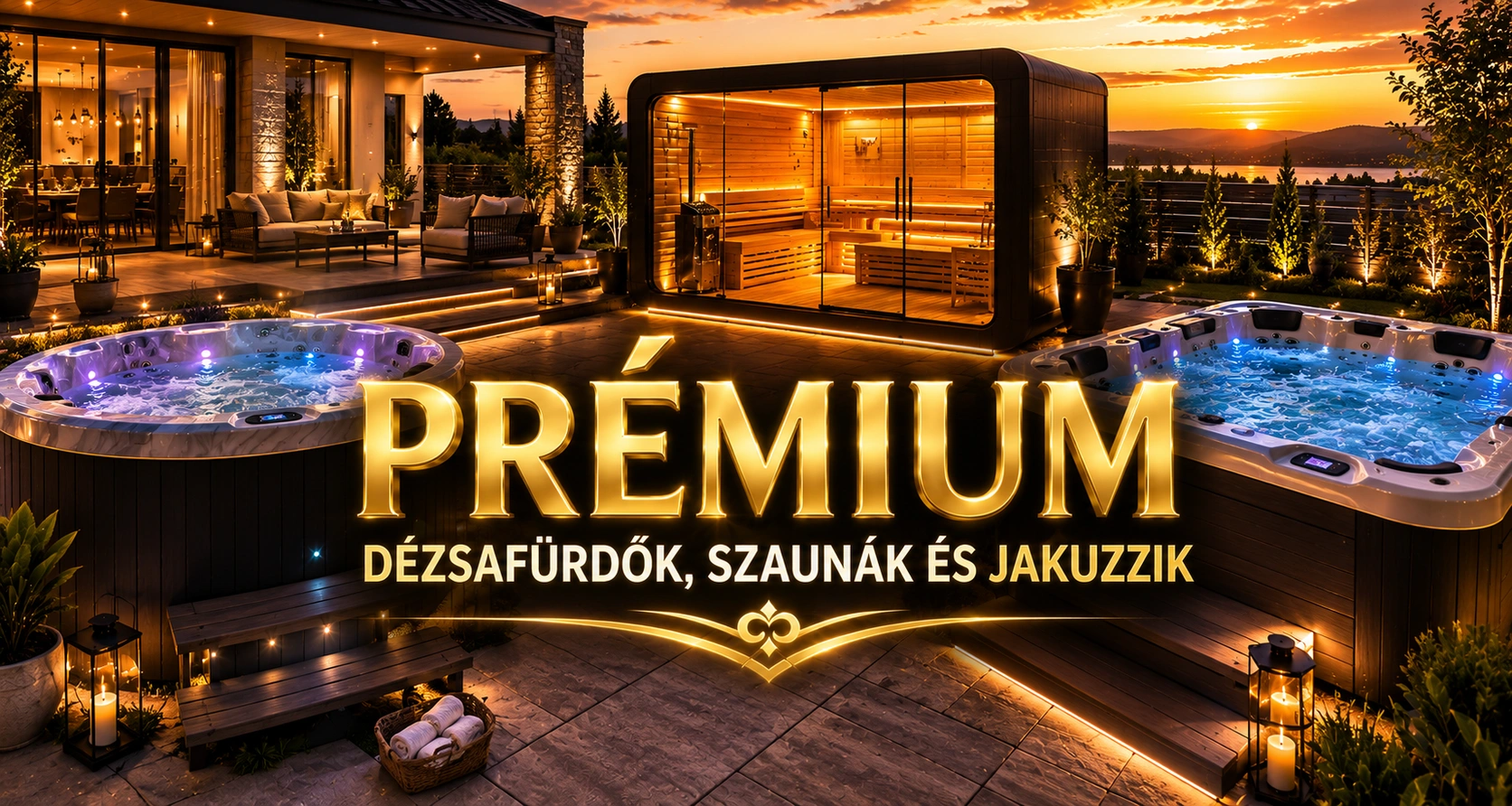 Prémium dézsafürdők, szaunák és jakuzzik